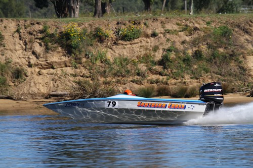 Tim Fenwick at the wheel of ’Southern Cross’. He has been dominating the Sports Mono class and will be looking to continue that form at Port Macquarie.   © Mercury Marine